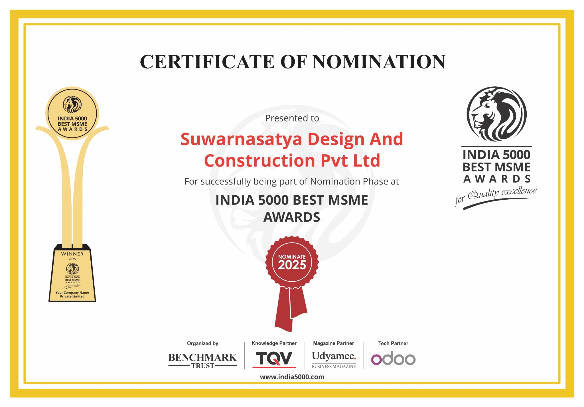 India 5000 Best MSME Nomination 2025